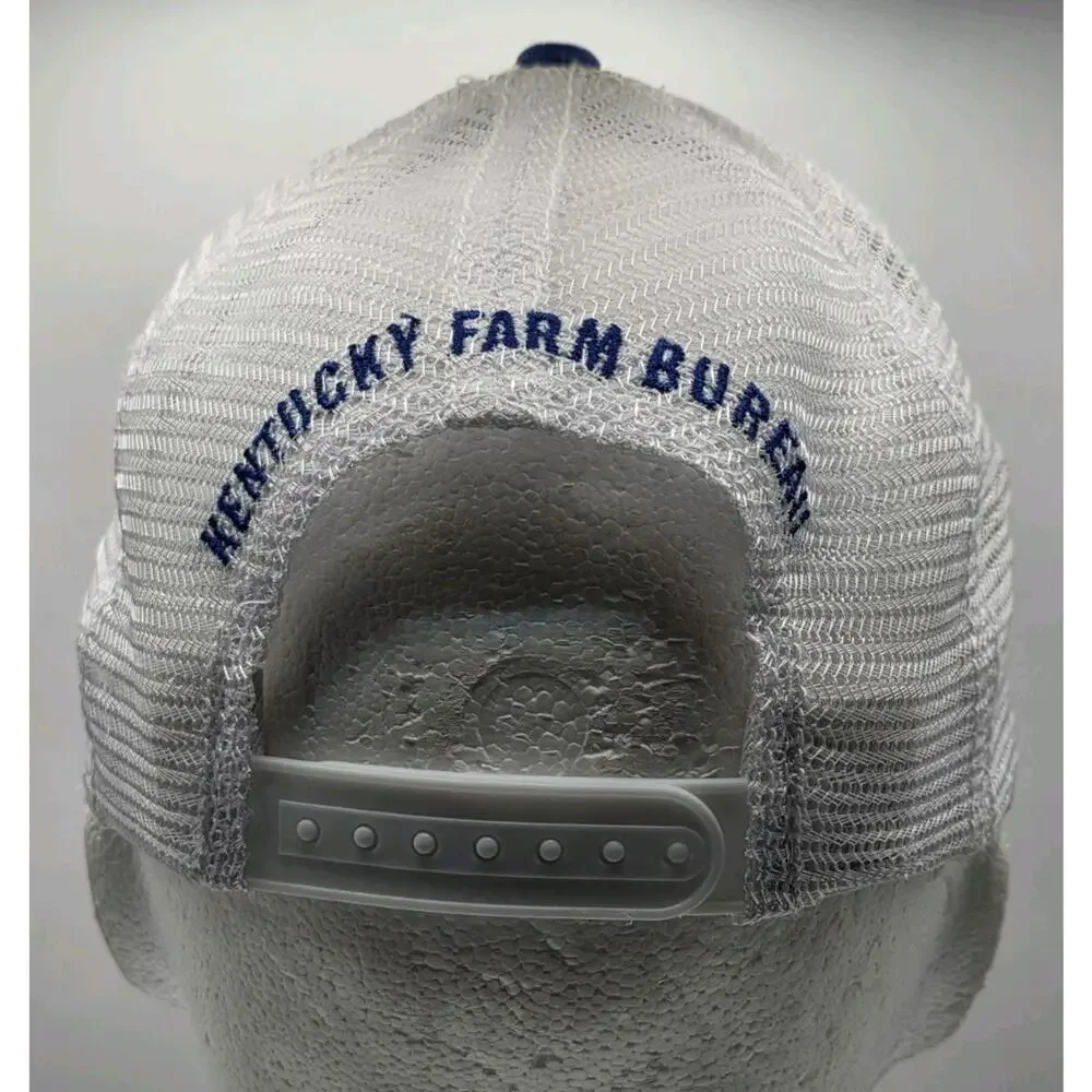 UK University Of Kentucky Wildcats Blue Snapback Cap White Mesh Trucker Hat NCAA